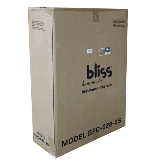 Bliss 2 Chairs In 1 Box 26in Gravity Free Recliners W/pillow, Canopy & Tray, Sand