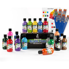 18 Acrylic Paint Squeeze Bottles - 250 ml