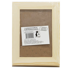 Unfinished Wood Picture Frames 3 Pack 5 x 7 inch Peg