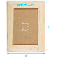 Unfinished Wood Picture Frames 3 Pack 5 x 7 inch Peg
