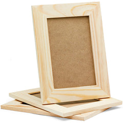 Unfinished Wood Picture Frames 3 Pack 5 x 7 inch Peg