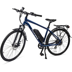 FreeForce Adult The Fairmount Electric Commuter Bike with Thumb Throttle and Pedal Assist, 20 in., Navy