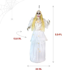 HAUNTED HILL FARM - 5-FT. HANGING SPINNING BRIDE
