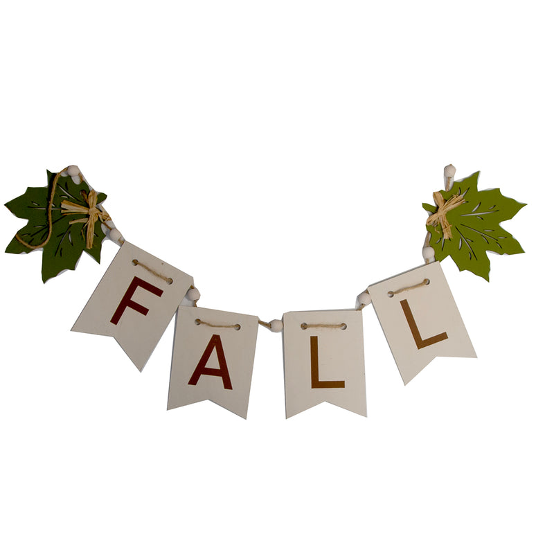 Load image into Gallery viewer, Decorative Banner Wooden Leaves 32&quot; Long ( CTS Price Tag $4.99 Attached )
