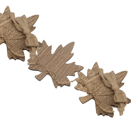 Decorative Banner Wooden Leaves 43" Long ( CTS Price Tag $4.99 Attached )