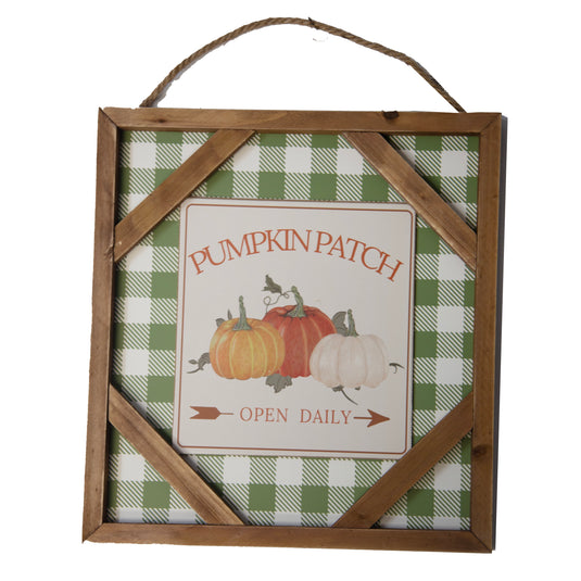 Hanging Wood Pumpkin Patch Decorative Sign (CTS price tag $9.99) 3A