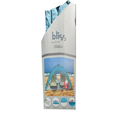 POP UP BEACH TENT 8FT X 8FT X 5FT - LIGHT BLUE & TEAL