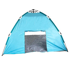 POP UP BEACH TENT 8FT X 8FT X 5FT - LIGHT BLUE & TEAL