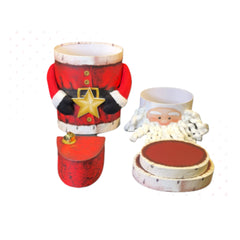 Santa Shaped Gift Boxes With Gold Star