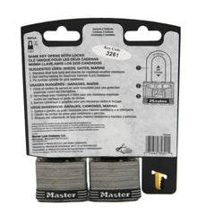MASTERLOCK 2 Wide Laminated Stainless Steel Pin Tumbler 2 Shackle 2 Pk
