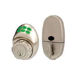 MASTERLOCK Single Cylinder Deadbolt With Electronic Keypad, Satin Nickel