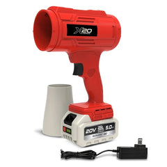 20v kit - blower + 1 nozzle + 2 pin charger + 5 A battery, Red
