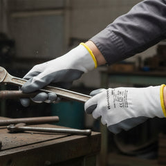 NorthFlex Nitri Task Gloves L - Charcoal Gray -  sold as a 12pk Bundle