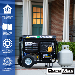 Duromax 12000 Watt Dual Fuel Hybird Generator - Grade A Refurbished