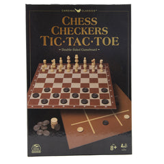 3 IN 1 GAME CHESS CHECKERS TIC TAC TOE