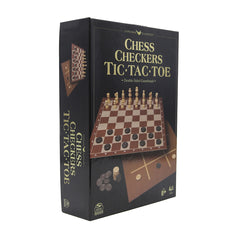 3 IN 1 GAME CHESS CHECKERS TIC TAC TOE