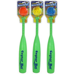 Geyser Baseball & Bat - Assorted Colors - Blue, Yellow, Orange