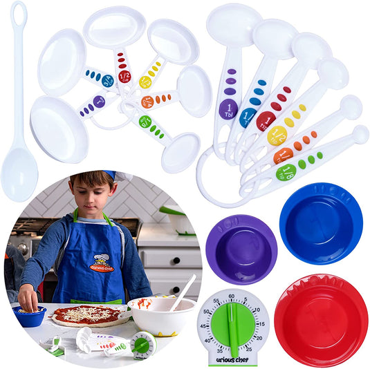 Curious Chef Kids' Cookware 17pc Measure & Prep Kit