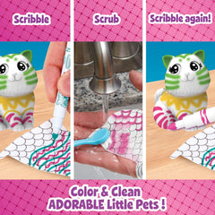 Crayola Pets Mermaid Scribble Scribble Costumes Including - Washable Pet 3 Washable Markers Scrub Brush - 1 Headband , 1 Mermaid Tail , 1 Beach Mat