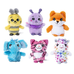 LIL PEEPERS ASSORTED 4 Bumble Bee UPC # 196566388925 - 4 Purple Butterfly UPC # 196566388949 - 4 Orange Fox  UPC # 196566388956 - 4 Blue Elephant UPC # 196566388956 -4 Pink Tiger UPC # 196566388932 - 4 Multi Colored Giraffe UPC # 196566388963