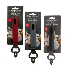 SharpChef Soft Grip Bottle Opener - Black(8), Red(8), Grey(8)