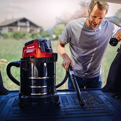 Einhell Cordless Wet/Dry Vacuum Cleaner Kit 3.0AH Power X Charger