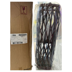 Barbara King 28 Square Wicker Lantern with Tiki Flame