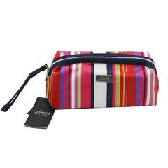 Jones NY -MULTI COLOR STRIPE PRINT SMALL DOME COSMETIC BAG