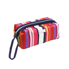 Jones NY -MULTI COLOR STRIPE PRINT SMALL DOME COSMETIC BAG