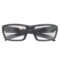 Honeywell HS200 Safety Eyewear , Retro Styled Matte Black Frame Scratch Resistant Clear Lens