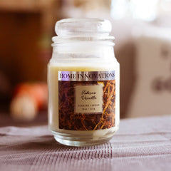 Home Innovations 18oz Jar Candle - Tobacco Vanilla