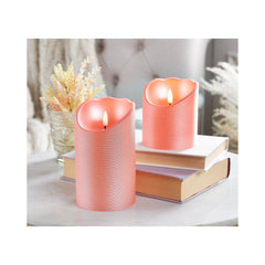 Flameless Candles 2 pc Set Pink Grade B