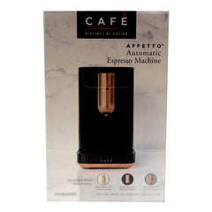 GE CAFÉ™ Affetto Automatic Espresso Machine - Matte Black with Copper Accents