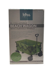 Bliss - XL Collapsable Beach Wagon - Green Banana Leaves