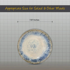 Reactive glaze ⌀20cm/7.87in - Salad Plate - REACTIVE Reactive Light Blue Cote Stoneware Dishwasher & Microwave safe 6pc/set