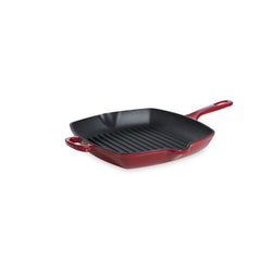 BK Bourgogne Enameled Cast Iron Nonstick Grill Pan - Chili Red - Retail