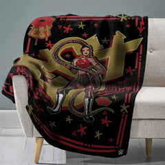 Sleep Squad WWE Bianca Belair 60 x 80 Rashel Throw Blanket.