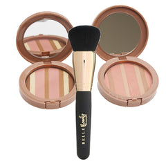 Belle Beauty - Blushabelle Duo With Brush Blush Bronzer Coral Crush & Island Glow Blush Bronzer with a Powder Brush - Set of 3