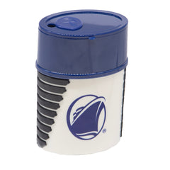 Hal Smokestack White Opaque With Blue Top & Sipper Straw