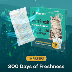 Petcove- Purr Fresh Carbon Bags For PurrTek Light + Iron Paws 10 Bags