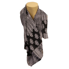 Black + White Scarf Light Weight