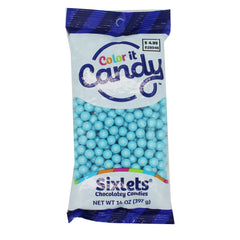 Color It Candy Sixlets Candies - Shimmer Blue 14 oz Bag