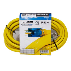 Duromax XPC10025C 25 Foot 10 Gauge Triple Tap Extension Power Cord