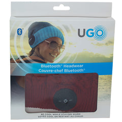 UGO Beanie - Red Beanie - with Bluetooth Headphones