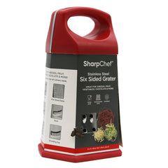 SharpChef Six Sided Cheese Grater - (12)Black, (12)Red