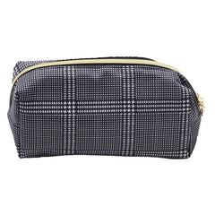 Jones NY -HOUNDSTOOTH CHECK RECTANGLE WEDGE COSMETIC BAG