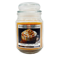 Home Innovations Caramel Brule Latte 18oz Candle