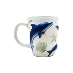 Sea World Blue and White Dolphin Mug  With Pre Priced Sticker $12.99