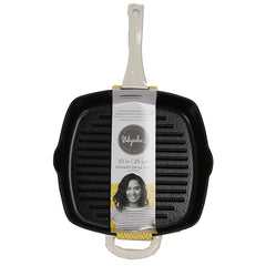 Ayesha Curry Cast Iron Grill Pan - Vanilla