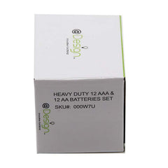 Design Heavy Duty 12 AAA & 12 AA Batteries Set